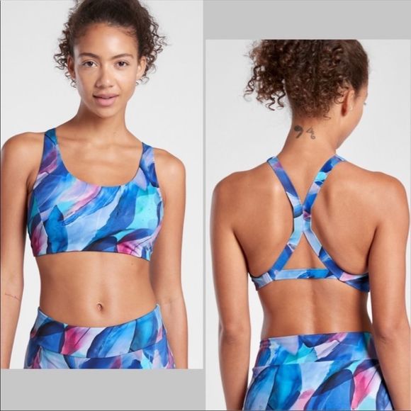 NWT Athleta Malibu Printed Bikini Top A-C! ❤️ - Picture 1 of 3